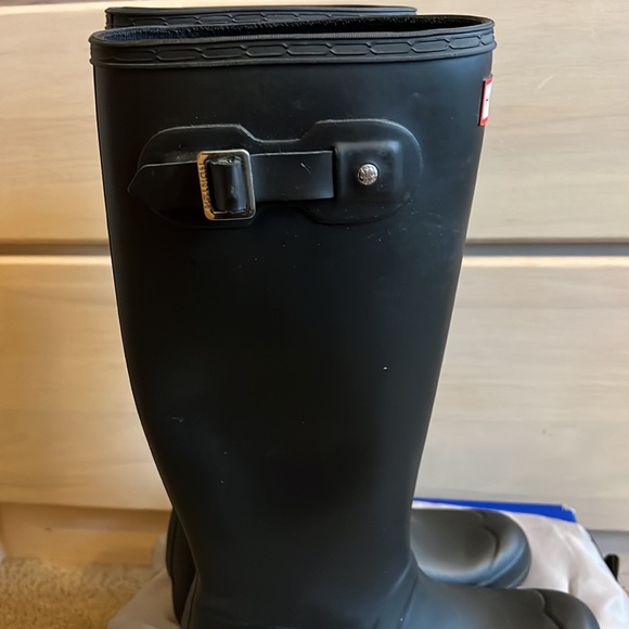 Hunter Wellies Women’s Rainboots Matte Black Size 7 - Picture 4 of 7
